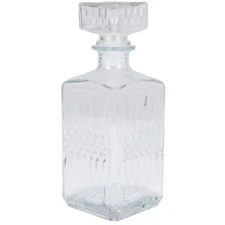 BURI Dekanter Whiskykaraffe aus Glas 850ml Whisky Whiskey Cognac Likör Karaffe