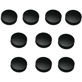 10x Magnete, Schwarz Ø 24mm, Haftmagnete für Whiteboard, Kühlschrankmagnet, Magnettafel, Magnetwand, Magnet Rund