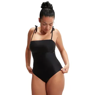 Speedo Damen Formender Bandeau Badeanzug | Shapewear | Schwimmbekleidung für Strand und Urlaub Schwimmbekleidung, Schwarz, 42/18
