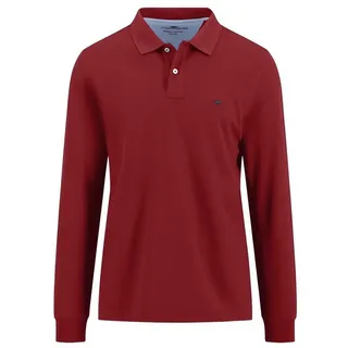 FYNCH-HATTON Langarm-Poloshirt Polo, Longsleeve, Premium Cotton garnet red rot