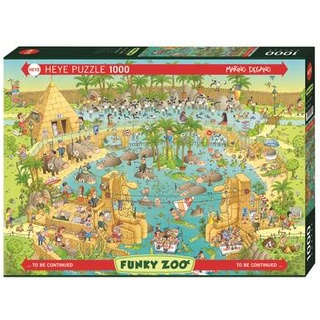HEYE 29693 Marino Degano Funky Zoo Nile Habitat 1000 Teile Puzzle