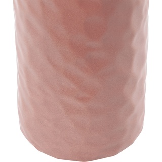 Beliani, Vase, Blumenvase Porzellan rosa 24 cm DRAMA (1 x)