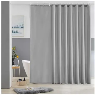 Furlinic Duschvorhang Duschvorhang Überlänge Antibakteriell Wasserdicht Grau 275x180cm grau