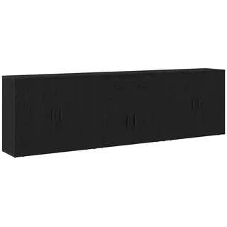 Sideboard/anrichte/buffet Schwarz Eichen-optik 240 X 33 X 70 Cm Holzwerkstoff Lxww392706