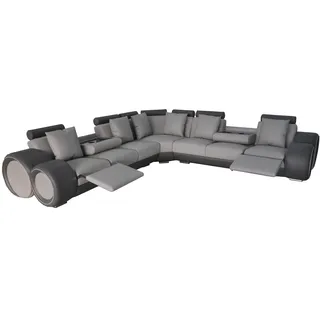 Ecke Leder Modern XXL Couch Wohnlandschaft Ledersofa Sofa L-Form + USB Couch Neu
