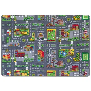 Eduplay Lernspielzeug Spielteppich Straßenverkehr, 140 x 200cm, bunt