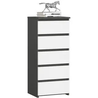 akord furniture factory Kommode AKORD CL5 40 x 92 x 35 cm Graphitgrau / Weiß