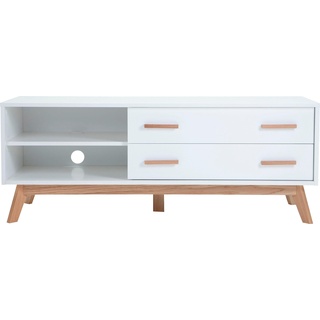 Lowboard WOODMAN "Tariko" Sideboards Gr. B/H/T: 130 cm x 50 cm x 45 cm, weiß (weiß, eichefarben) Lowboards Sideboards Breite 130 cm, im angesagten skandinavischen Look