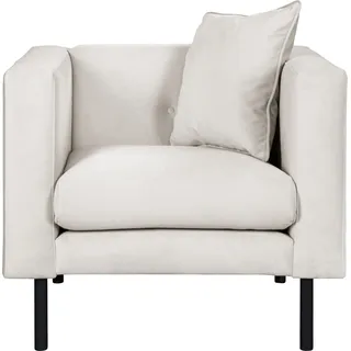 Sessel "Lillibeth Cocktailsessel, Loungesessel, Maße B/T/H: 90/74/83 cm", beige (creme), B:90cm H:83cm T:74cm, 100% Polyester, GUIDO MARIA KRETSCHMER HOME & LIVING, Sessel, Einzelsessel, Zierkissen als Wendekissen 45x45 cm, in Samtoptik oder Cord