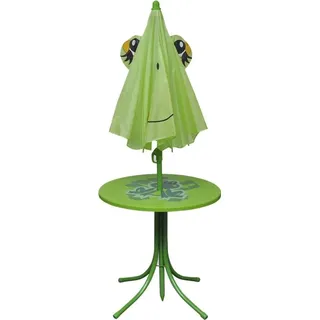 "Winterschlussverkauf " 3-tlg. Garten-Bistro-Set - CLORIS - Balkonmöbel/Sitzgruppe - für Kinder mit Sonnenschirm Grün NeuMöbel 9836847 - Grün