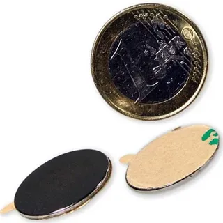 10 Magnete selbstklebend aus Neodym (NdFeB) Klebemagnete - Haftkraft bis 24kg - starke Supermagnete mit 3M Kleber für Industrie und Zuhause, Größe/Stückzahl:10 x Scheibe Ø22x1mm | 2.6Kg Haftkraft