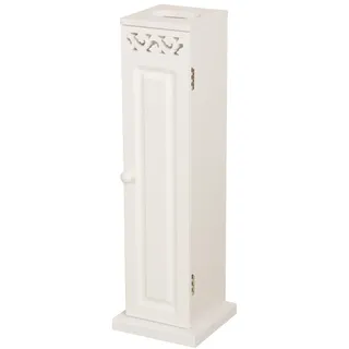 Hti-Living Toilettenpapierschrank Miriam 19,50 x 19,50 x 65 cm Weiß