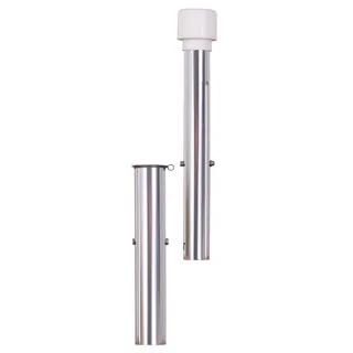 Schneider Bodenhülse 827-00 Aluminium Grau