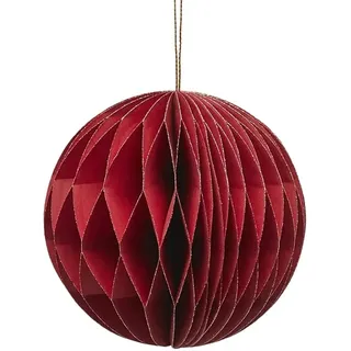 enzo de gasperi Weihnachtsbaumkugel Weihnachtskugel aus rotem Papier gefaltet - Origami - Ø 10 cm rot
