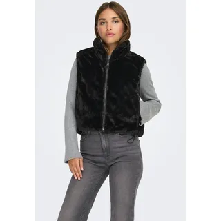 Only ONLDANA FAUX FUR REV.WAISTCOAT Schwarz M