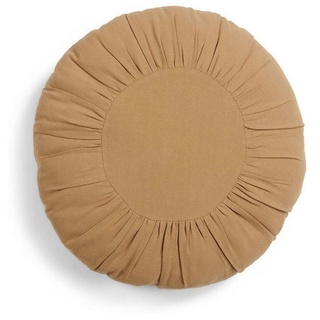 Essenza Dekokissen Gigi, runde Form, aus Viskose und Leinen orange rund - 45 cm x 45 cm
