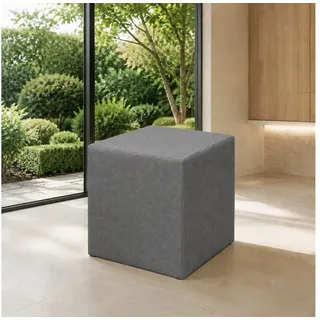 Best For Home Sitzwürfel 40 x 41 x 41 cm Grau/Silber