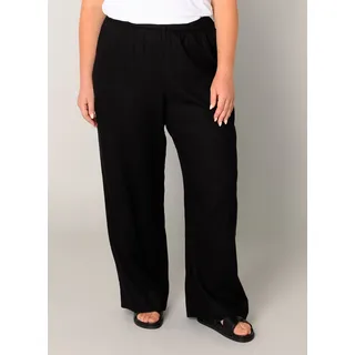 Base Level Curvy Yula Loose Fit Hosen Schwarz 54/56