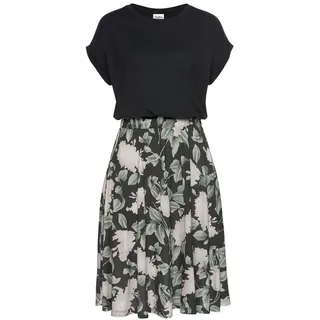 Buffalo Jerseykleid Kurzarm Rosa/Schwarz 38
