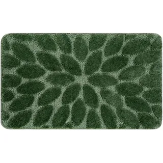 Badteppich Supreme Stones, Steine, Rutschfest, Weich – Grün Green 50x80 Cm