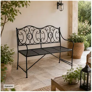 Hti-Living Sitzbank 109 x 53 x 93 cm Schwarz