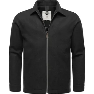 Outdoorjacke RAGWEAR "Azzte Felt", Herren, Gr. L (52), grau (dunkelgrau), Obermaterial: 100% Polyester. Innenfutter: 100% Polyester. Wattierung: 100% Polyester, gerade hüftbedeckend, mit Knopf,Ärmel mit Ärmelschlitz Umschlagbund krempelbar,verstellbar, Jacken Outdoorjacke, stylische Herren Hemdjacke in Woll-Optik