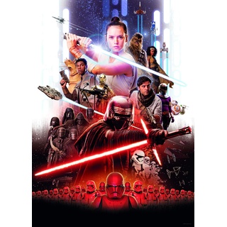 Komar Wandbild | Star Wars Movie Poster Rey | Kinderzimmer, Jugendzimmer, Dekoration, Kunstdruck | ohne Rahmen | WB175-50x70 | Größe: 50 x 70 cm (Breite x Höhe)