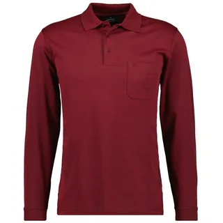 RAGMAN Langarm-Poloshirt rot M