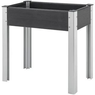 [en.casa] Hochbeet Beverwijk 75 x 40 x 75 cm Dunkelgrau