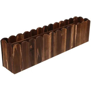 Angoily Holz Rechteckiger Blumentopf Übertopf Mini Holzzaun Vintage Pflanztopf Blumenkasten Pflanzkübel Pflanzgefäß Balkonkasten Kaktus Sukkulenten Topf Indoor Balkon Garten Landhaus Deko