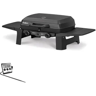 Enders® Gasgrill Urban II inkl. Thermometer, Tischgrill, Grillen-, Kochen- und Backen Funktion, 2 Brenner Edelstahl, Balkon-, Camping-Grill, Aluguss-Gehäuse, Gusseisen-Rost
