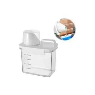 Luftdichter Waschmittelspender Mit Messbecher, Aufbewahrungsbox Für Waschpulver, Flüssigwaschmittelspender, Müslispender (1100 Ml) - Crezuo
