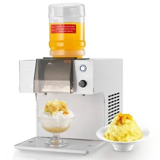 Vevor Schneeflocken-Eismaschine, 80 kg/Tag Eis-Rasiermaschine, Eisrasierer mit Edelstahlklinge, elektrischer Bingsu-Maschine mit 1,8 L Tank, 90-s-Schnellkühlung, für Zuhause kleine Veranstaltung