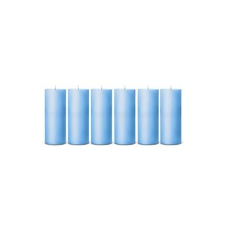 Blockkerze Set Pillar Candles sky blue ⌀ 7 cm, 10 cm H
