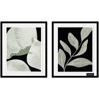 Bild mit Rahmen BRUNO BANANI "Eukalyptus - Gerahmter Digitaldruck Wandbild" Bilder Gr. B/H: 30 cm x 40 cm, Wandbild-Set Hochformat, grün Bilder mit Rahmen