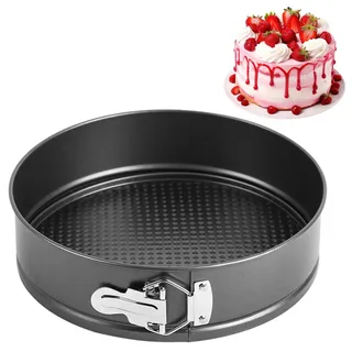 EUBSWA Springform 28 cm Rund,Kuchenform Mit Antihaftbeschichtung für Backform,Backformen,Tortenform,Kuchenformen,quicheform, tarteform,springformen