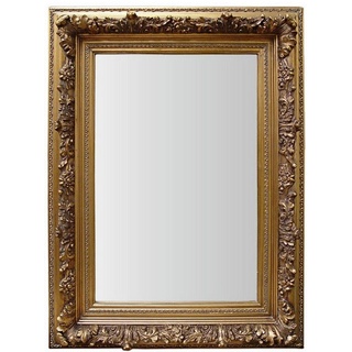Casa Padrino Barockspiegel Barock Wandspiegel Gold H 60 x B 50 cm - Edel & Prunkvoll - Vintagelook - Antik Stil Spiegel Prunkspiegel