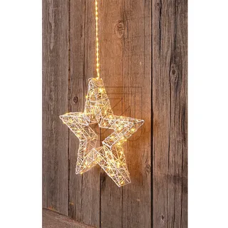 LED Stern Weihnachtsdekoration warmweißen LED Metall-Weihnachtsstern 35cm