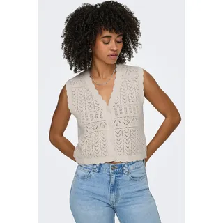 Only ONLIRINA V-NECK BUTTON VEST KNT NOOS Beige XL