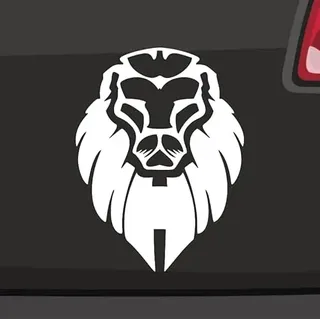 Löwenkopf Aufkleber -6 Größen 21 Farben- Löwe Afrika Savanne Tattoo Panthera Leo
