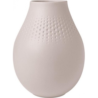 Villeroy & Boch Manufacture Collier beige Vase Perle hoch 16x16x20cm