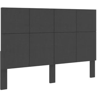 vidaXL Kopfteil Dunkelgrau Stoff 140×200 cm