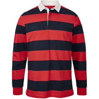 Tchibo - Langarm-Poloshirt - Herren - Gr. S - dunkelblau/gestreift