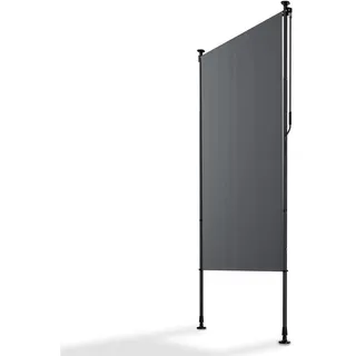 Juskys Aluminium Senkrechtmarkise 120 x 310 cm grau