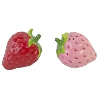 Keramik Salz- und Pfefferstreuer Set, Erdbeer-Design, Rot und Rosa, 7x6x6 cm, 2-teilig
