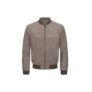 MILESTONE Herren Lederjacke braun Ziegenvelours, braun, Frühjahr/Sommer 2026