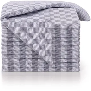 Blumtal Geschirrtuch, Grau, Textil, Kariert, Quadratisch, 50x70 cm, Oeko-Tex®, Kochen, Geschirrtücher - Schürzen, Geschirrtücher
