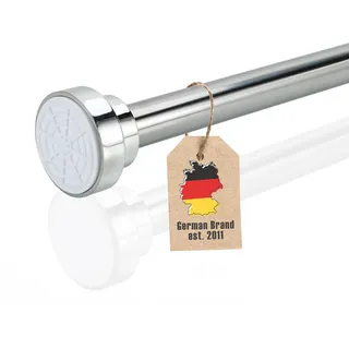 Intirilife Duschvorhangstange 120 - 220 cm silber