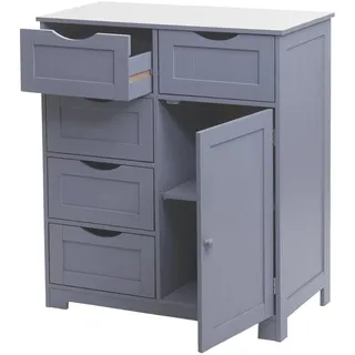 MCW Kommode B65 5 Schubladen Und 1 Tür Grau