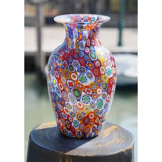 Murano Glas Vase Nudeln mit Murrina Millefiori
